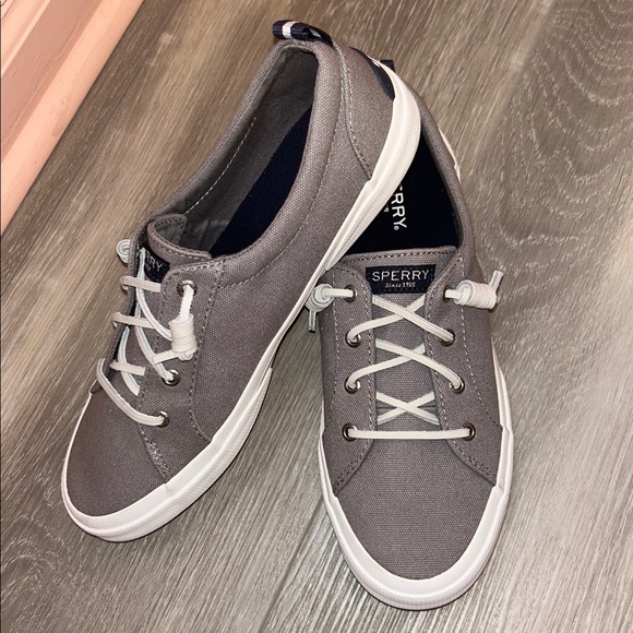 Sperry Gray Canvas Sneakers - Picture 2 of 6